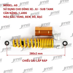 GIẢM XÓC SAU JUPITER BÌNH DẦU JMS - PHUỘC NHÚN SAU XE MÁY SIRIUS, JUPITER, TAURUS