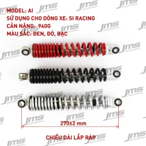 PHUỘC GIẢM XÓC SAU XE MÁY JMS CHUYÊN DỤNG CHO DÒNG XE YAMAHA SIRIUS.
