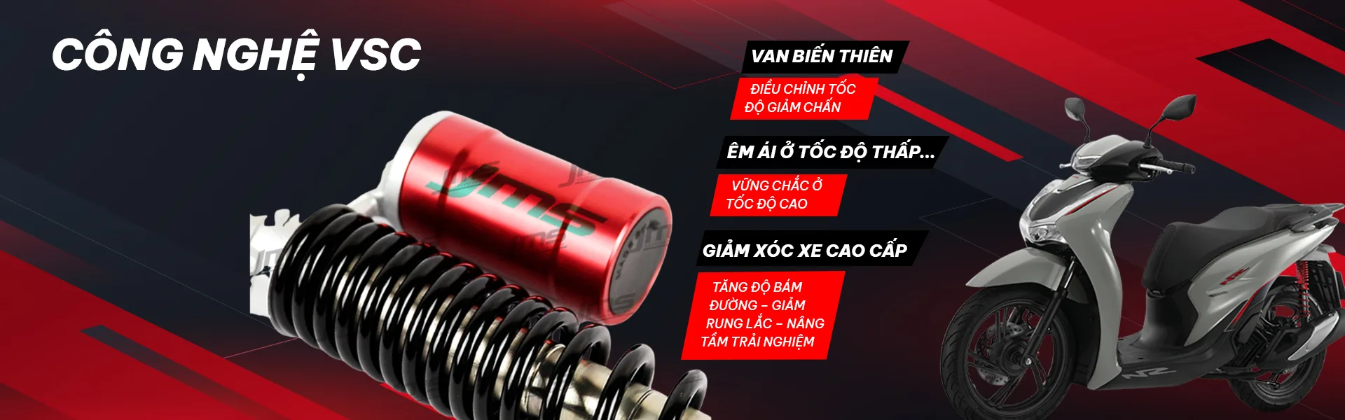 Giảm xóc xe máy JMS
